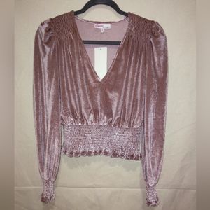Pretty Women's/Junior top velvet-like material